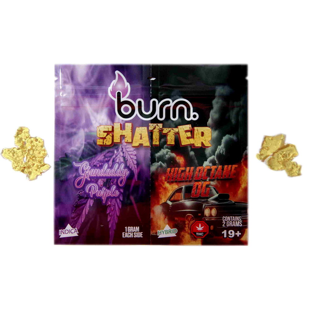 2g Shatter Pack by Burn - Granddaddy Purple & High Octane og