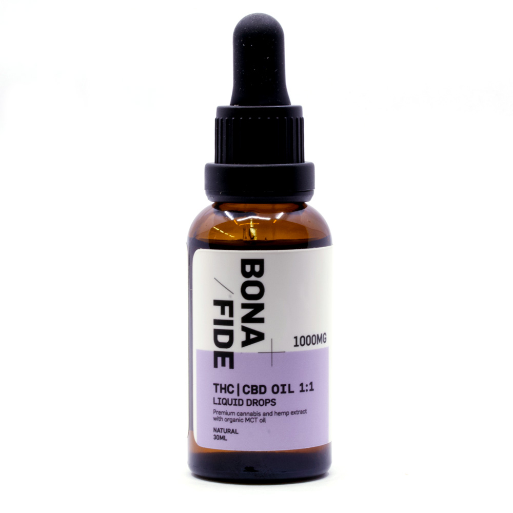 1000mg 1:1 THC|CBD Tincture by Bonafide